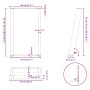 Patas para mesa de comedor en forma de U 2 uds acero blanco de , Patas para mesas - Ref: Foro24-4012789, Precio: 98,82 €, Des...