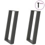 Patas mesa consola forma U 2 uds acero antracita 38x(72-73) cm de , Patas para mesas - Ref: Foro24-4012782, Precio: 73,51 €, ...