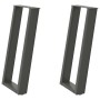 Patas mesa consola forma U 2 uds acero antracita 38x(72-73) cm de , Patas para mesas - Ref: Foro24-4012782, Precio: 73,51 €, ...