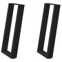 Patas de mesa consola en forma U 2 uds acero negro 38x(72-73)cm de , Patas para mesas - Ref: Foro24-4012780, Precio: 70,39 €,...