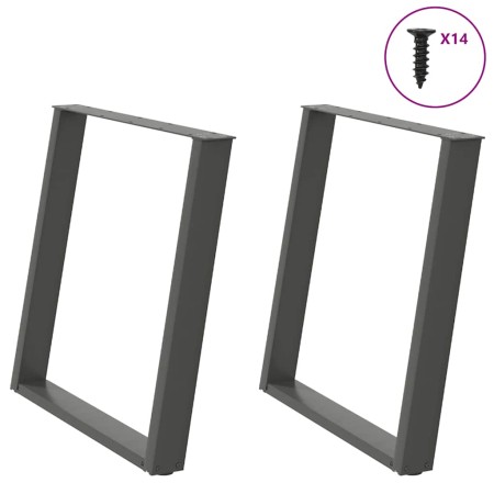 Patas para mesa comedor forma U 2uds antracita 70x(72-73) cm de , Patas para mesas - Ref: Foro24-4012794, Precio: 97,74 €, De...