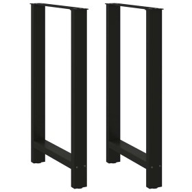 Patas de mesa de centro acero negro 2 uds 60x(100-101) cm de , Patas para mesas - Ref: Foro24-4013344, Precio: 129,77 €, Desc...