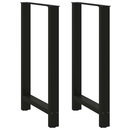 Patas de mesa de centro acero negro 2 uds 60x(100-101) cm de , Patas para mesas - Ref: Foro24-4013344, Precio: 129,77 €, Desc...