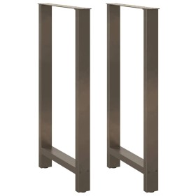 Patas para mesa de centro de acero natural 2 uds 60x(110-111)cm de , Patas para mesas - Ref: Foro24-4013359, Precio: 112,84 €...