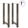 Patas para mesa de centro de acero natural 2 uds 60x(110-111)cm de , Patas para mesas - Ref: Foro24-4013359, Precio: 112,84 €...