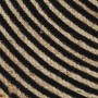 Alfombra de yute tejida a mano diseño espiral negro 150 cm de , Alfombras - Ref: Foro24-133721, Precio: 71,84 €, Descuento: %