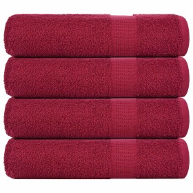 Toallas de Baño 4 uds burdeos 100x150 cm 360 gsm 100% algodón de , Toallas - Ref: Foro24-136741, Precio: 50,89 €, Descuento: %