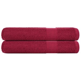 Toallas de sauna 2 uds 100% algodón burdeos 80x200 cm 360 gsm de , Toallas - Ref: Foro24-136743, Precio: 32,04 €, Descuento: %