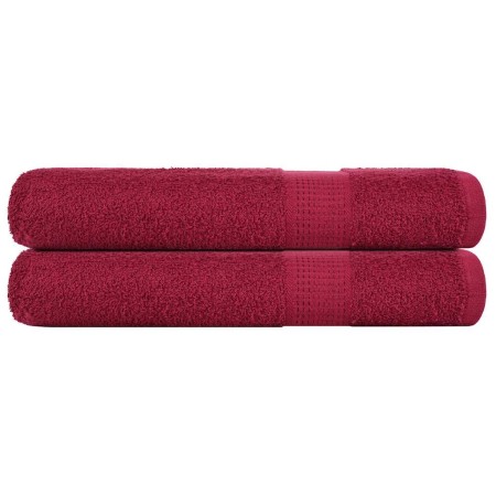 Toallas de sauna 2 uds 100% algodón burdeos 80x200 cm 360 gsm de , Toallas - Ref: Foro24-136743, Precio: 32,04 €, Descuento: %