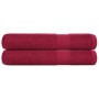 Toallas de sauna 2 uds 100% algodón burdeos 80x200 cm 360 gsm de , Toallas - Ref: Foro24-136743, Precio: 32,04 €, Descuento: %