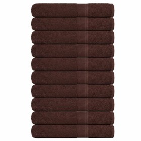 Toallas de sauna 10 uds 100% algodón marrón 80x200 cm 360 gsm de , Toallas - Ref: Foro24-136769, Precio: 106,63 €, Descuento: %