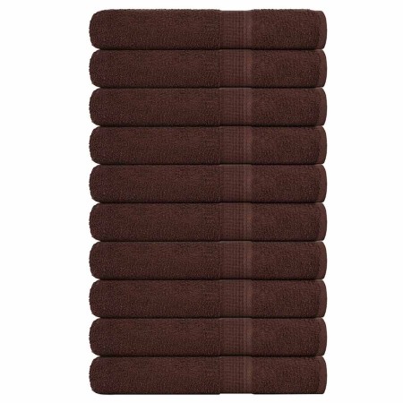 Toallas de sauna 10 uds 100% algodón marrón 80x200 cm 360 gsm de , Toallas - Ref: Foro24-136769, Precio: 106,63 €, Descuento: %