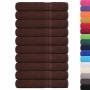 Toallas de sauna 10 uds 100% algodón marrón 80x200 cm 360 gsm de , Toallas - Ref: Foro24-136769, Precio: 106,63 €, Descuento: %