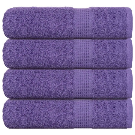 Toallas de baño 4 uds morado 100x150 cm 360 gsm 100% algodón de , Toallas - Ref: Foro24-136885, Precio: 45,77 €, Descuento: %