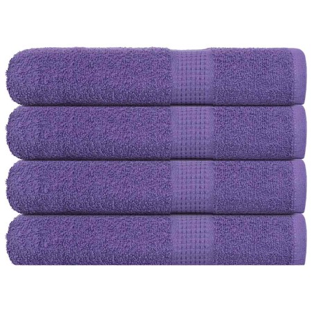 Toallas 4 uds 100% algodón morado 100x200 cm 600 gsm de , Toallas - Ref: Foro24-136891, Precio: 63,44 €, Descuento: %