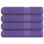 Toallas 4 uds 100% algodón morado 100x200 cm 600 gsm de , Toallas - Ref: Foro24-136891, Precio: 63,44 €, Descuento: %