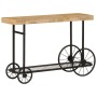 Mesa consola madera maciza de mango y hierro 112x36x76 cm de , Mesas auxiliares - Ref: Foro24-353332, Precio: 193,21 €, Descu...