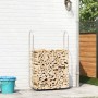 Leñero acero galvanizado 100x25x150 cm de , Bolsas y soportes de leña - Ref: Foro24-4100703, Precio: 31,79 €, Descuento: %