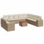 Set de sofás de jardín 11pzas con cojines ratán sintético beige en Conjuntos de jardín | Comprar online en Foru.es