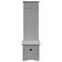 Mueble de entrada con ganchos BODO gris 50x40x157 cm de , Bancos para recibidores y almacenamiento - Ref: Foro24-4016874, Pre...