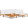 Juego muebles de jardín y cojines 6 pzas madera maciza acacia de vidaXL, Conjuntos de jardín - Ref: Foro24-3058138, Precio: 7...