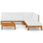 Juego muebles de jardín y cojines 6 pzas madera maciza acacia de vidaXL, Conjuntos de jardín - Ref: Foro24-3058138, Precio: 7...