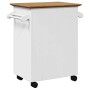 Carrito de cocina BODO blanco y marrón 72x45x80 cm de , Carros de cocina y comedor - Ref: Foro24-4016876, Precio: 141,12 €, D...