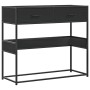 Mesa consola de madera contrachapada negro 90x35x80 cm de , Mesas auxiliares - Ref: Foro24-849174, Precio: 79,93 €, Descuento: %