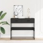 Mesa consola de madera contrachapada negro 90x35x80 cm de , Mesas auxiliares - Ref: Foro24-849174, Precio: 79,93 €, Descuento: %