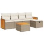Juego de sofás jardín con cojines 6 pzas ratán sintético beige de , Conjuntos de jardín - Ref: Foro24-3326020, Precio: 412,43...