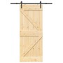 Puerta corredera con herrajes madera maciza de pino 85x210 cm de , Puertas - Ref: Foro24-3332605, Precio: 190,07 €, Descuento: %