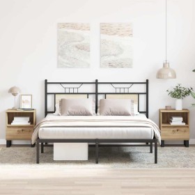 Mesitas de noche 2 uds madera roble artisian 40x35x50 cm de , Mesitas de noche - Ref: Foro24-857379, Precio: 116,45 €, Descue...