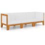 Juego muebles de jardín y cojines 3 pzas madera maciza acacia de vidaXL, Conjuntos de jardín - Ref: Foro24-3058114, Precio: 4...