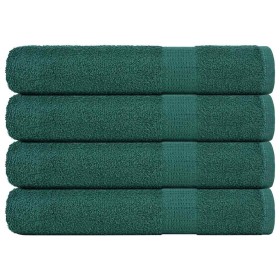 Toallas de sauna 4 uds 100% algodón verde 80x200 cm 360 gsm de , Toallas - Ref: Foro24-136864, Precio: 51,64 €, Descuento: %