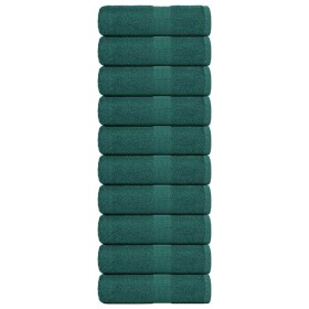 Toallas invitados 10 uds 100% algodón verde 30x50 cm 360 gsm de , Toallas - Ref: Foro24-136853, Precio: 27,09 €, Descuento: %