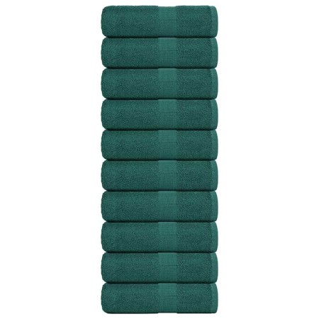 Toallas invitados 10 uds 100% algodón verde 30x50 cm 360 gsm de , Toallas - Ref: Foro24-136853, Precio: 27,09 €, Descuento: %