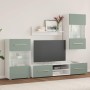 Muebles para TV 5 piezas con iluminación LED verde oliva de , Muebles TV - Ref: Foro24-3324232, Precio: 320,40 €, Descuento: %