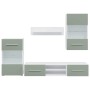 Muebles para TV 5 piezas con iluminación LED verde oliva de , Muebles TV - Ref: Foro24-3324232, Precio: 320,40 €, Descuento: %