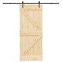 Puerta corredera con herrajes madera maciza de pino 85x210 cm de , Puertas - Ref: Foro24-3332647, Precio: 187,74 €, Descuento: %