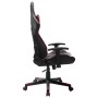 Silla de gaming de cuero sintético negro y rojo tinto de vidaXL, Sillones para videojuegos - Ref: Foro24-20509, Precio: 149,6...