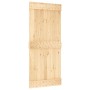 Puerta corredera con herrajes madera maciza de pino 90x210 cm de , Puertas - Ref: Foro24-3332685, Precio: 201,34 €, Descuento: %