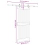 Puerta corredera con herrajes madera maciza de pino 90x210 cm de , Puertas - Ref: Foro24-3332685, Precio: 201,34 €, Descuento: %