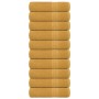 Toallas de ducha 10 uds 100% algodón oro 70x140 cm 360 gsm de , Toallas - Ref: Foro24-136811, Precio: 87,31 €, Descuento: %