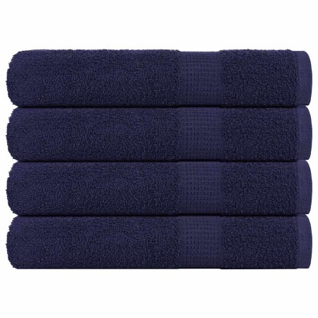 Toallas 4 uds 100% algodón azul marino 100x200 cm 600 gsm de , Toallas - Ref: Foro24-136795, Precio: 63,46 €, Descuento: %