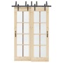 Kit de herrajes para puertas correderas acero negro 152,5 cm de , Artículos para puertas - Ref: Foro24-3295719, Precio: 139,0...