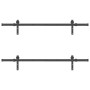 Kit de herrajes para puertas correderas acero negro 152,5 cm de , Artículos para puertas - Ref: Foro24-3295719, Precio: 139,0...