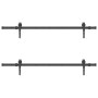 Kit de herrajes para puertas correderas acero negro 152,5 cm de , Artículos para puertas - Ref: Foro24-3295725, Precio: 124,7...