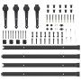 Kit de herrajes para puertas correderas acero negro 152,5 cm de , Artículos para puertas - Ref: Foro24-3295725, Precio: 124,7...