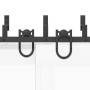 Kit de herrajes para puertas correderas acero negro 200 cm de , Artículos para puertas - Ref: Foro24-3295738, Precio: 106,43 ...