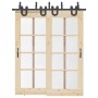 Kit de herrajes para puertas correderas acero negro 183 cm de , Artículos para puertas - Ref: Foro24-3295733, Precio: 123,75 ...
